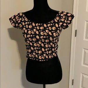 Forever 21 Pink Floral Crop Top